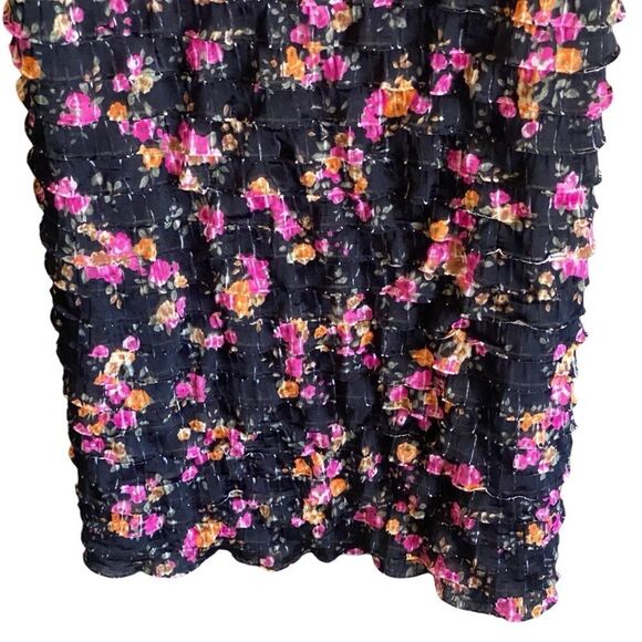 VINTAGE Free People Floral Print All Over Ruffle Dress. Size Medium. - Picture 4 of 12